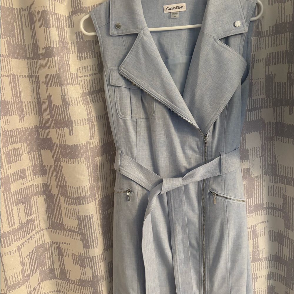 Calvin Klein Soft Blue Textured Fabric